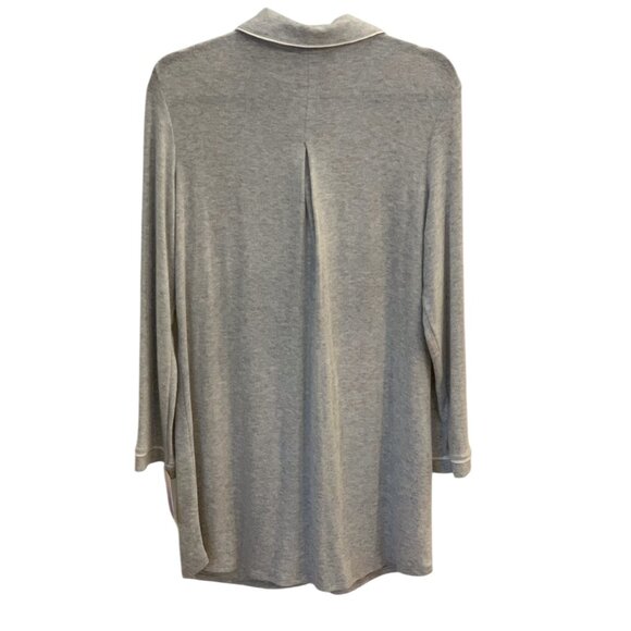 Stars Above Womens Grey Soft Knit Button Down Night Gown Lounge Pajamas- Med NWT - Picture 2 of 7